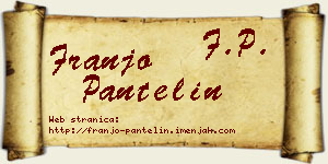 Franjo Pantelin vizit kartica